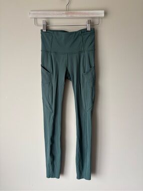 Lululemon Fast & Free II Nulux Leggings Green Smoke Size 0